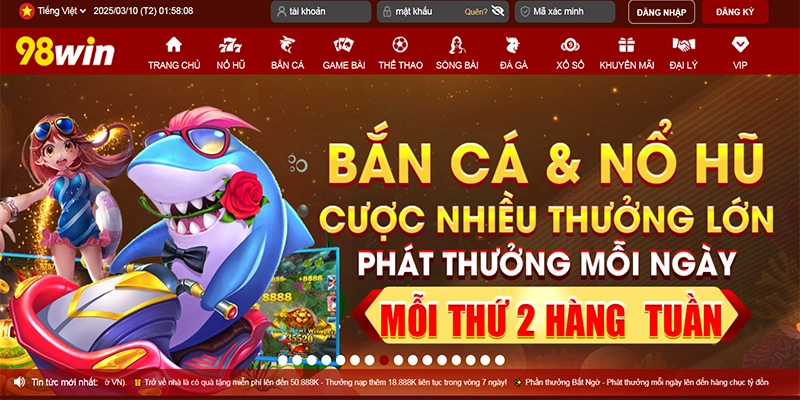 Các sản phẩm nổi bật tại nhà cái 98win