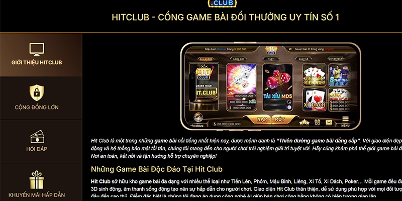 Review hitclub - tổng quan về nhà cái
